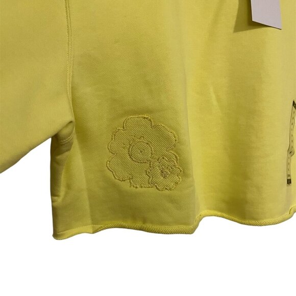Nike Women's Yellow Cropped Pullover Sweatshirt with Hood Size: Medium - Picture 6 of 7